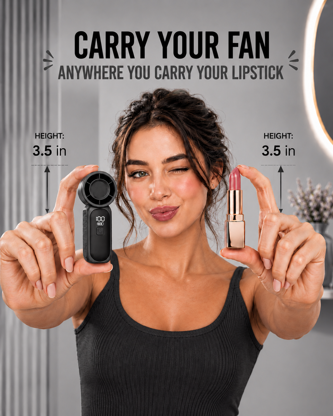 Portable Pocket Fan 2.0 (Midnight Black)