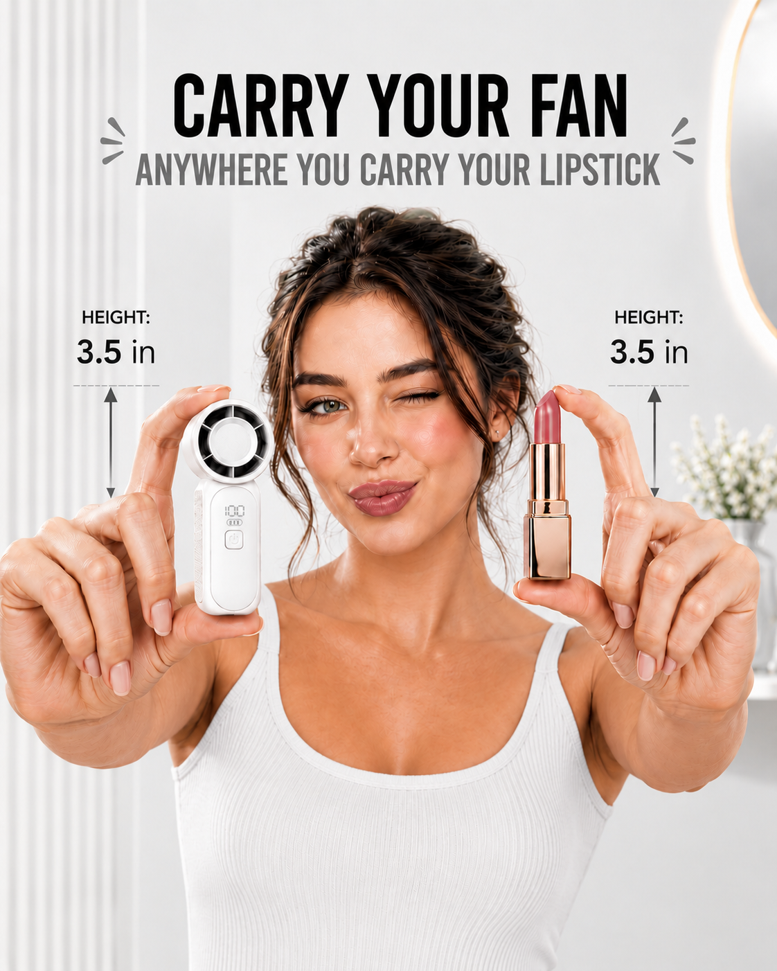 Portable Pocket Fan 2.0 (Arctic White)