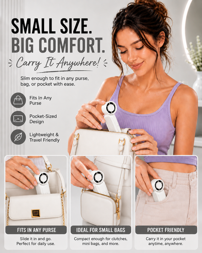 Portable Pocket Fan 2.0 (Arctic White)